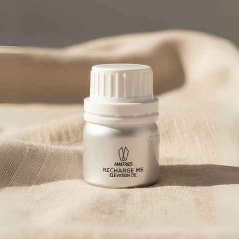 AMATRIUS Massage Elevation Oil – massage oil with Impact Scent, emotional fragrance, scent and mood in travel bottle